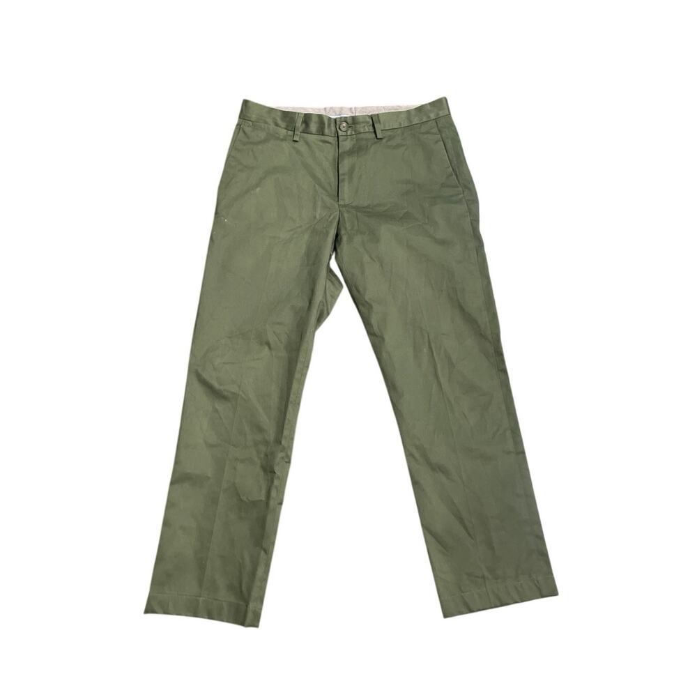 Buttoned Down Slim Straight Flat Front Olive Green Chinos SZ 31x30 Casual Office